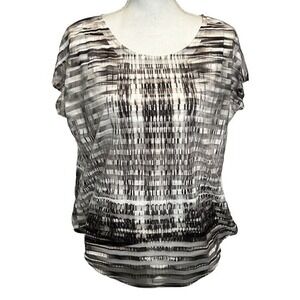 One World  Blouse Tank Top Set Abstract‎ Print Lace Back Detail Bohemain tribe L